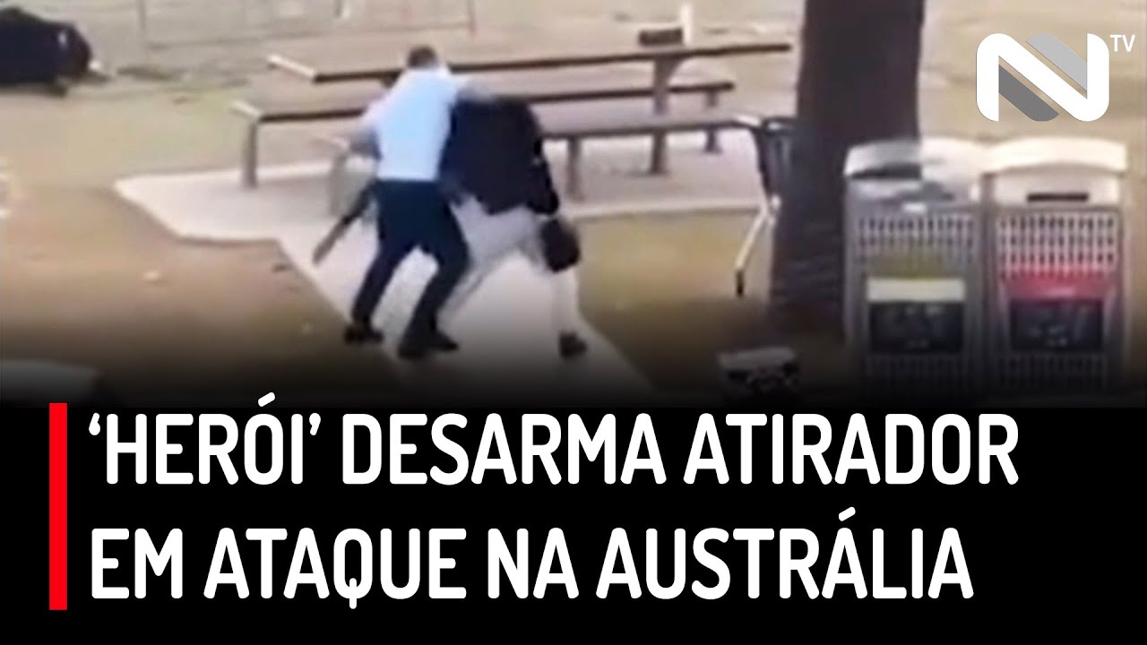 Vídeo mostra ‘herói’ desarmando atirador durante ataque terrorista na Austrália