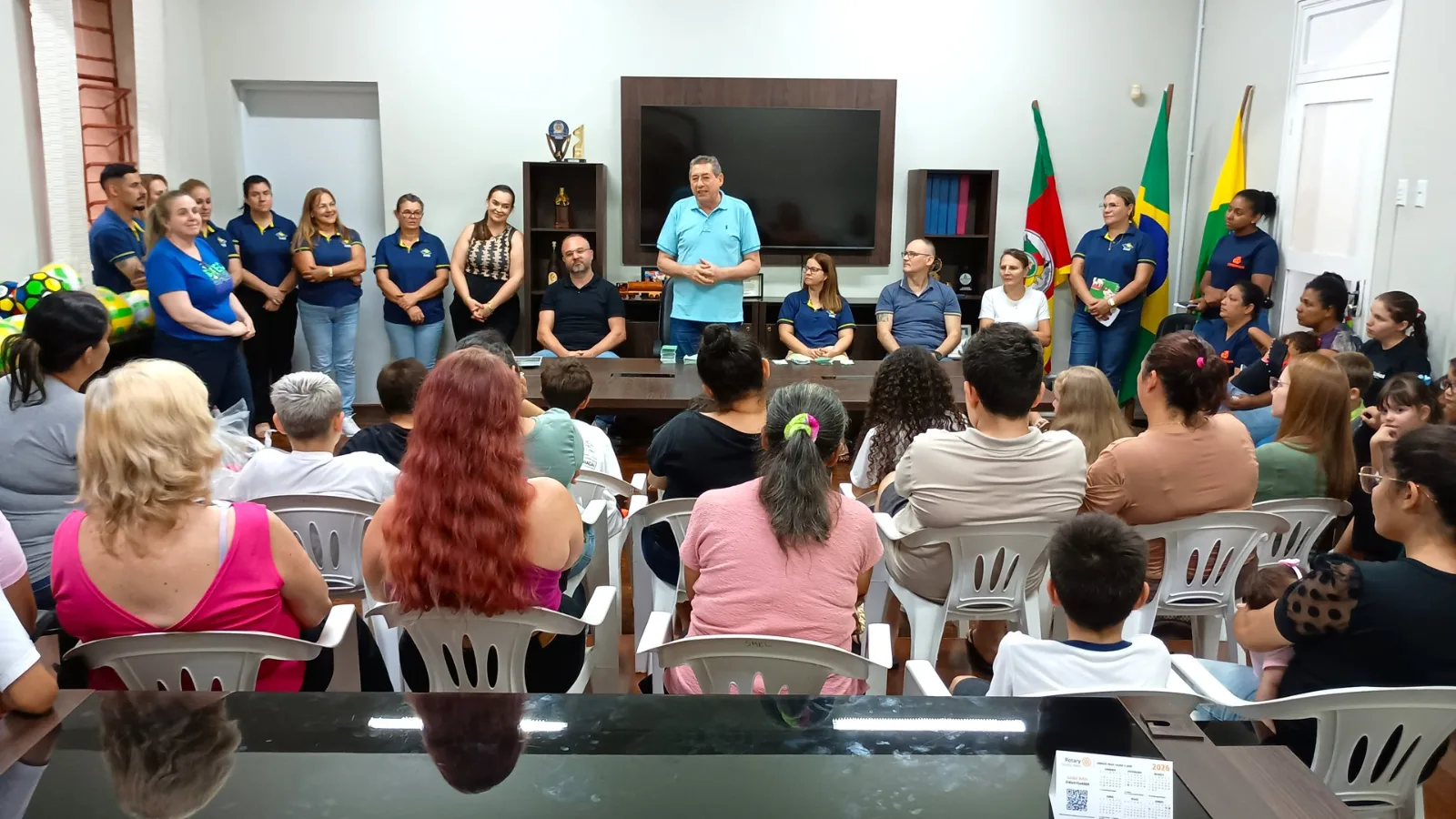 Programa Vale Verde premia alunos do AABB Comunidade em ato no Executivo Municipal de Giruá, RS